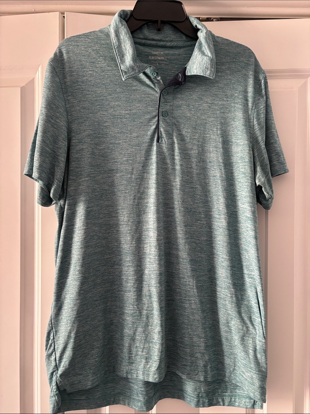 J crew Performance Heathered Teal Polo Shirt - Men's